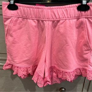 Lilly Pulitzer Kylar ruffle knit short, pink Shandy, new with tags, extra small